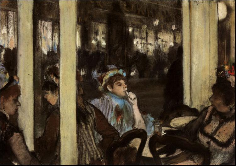 Edgar Degas Women in Front of a Cafe, Evening China oil painting art